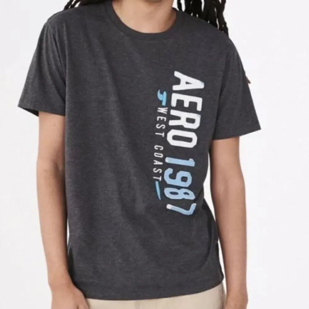 NWT Sz 3XL Dark Grey Aeropostale Cotton Graphic Logo T-Shirt XXXL New 3X NEW
